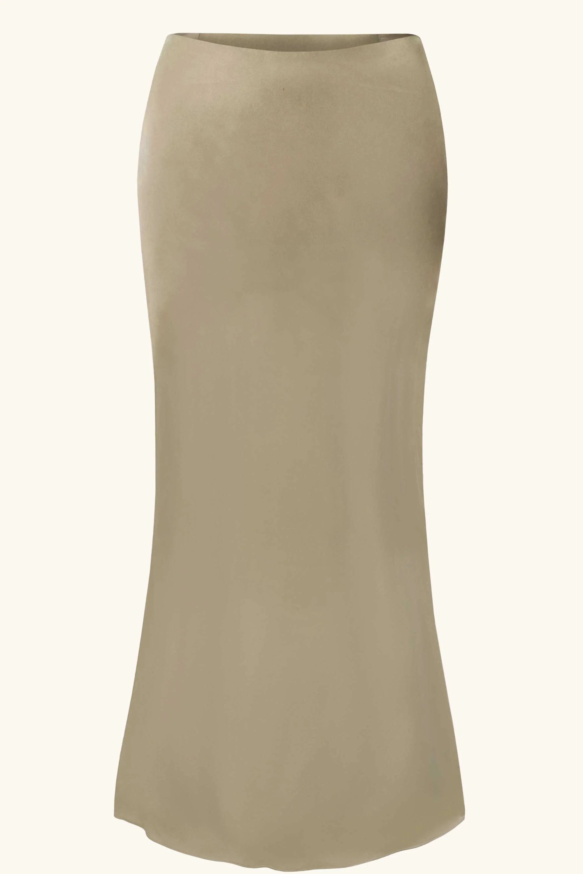 Allura Maxi Skirt ~ Chinchilla Gold Silk