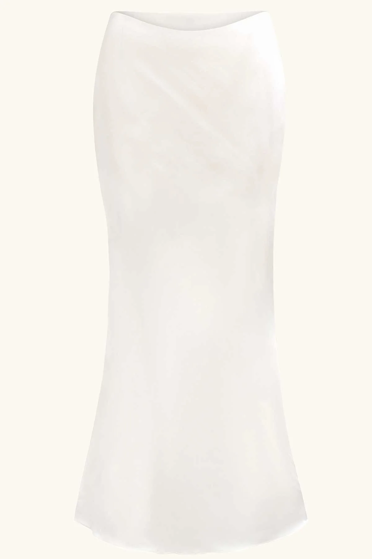Allura Maxi Skirt ~ Ivory White Silk