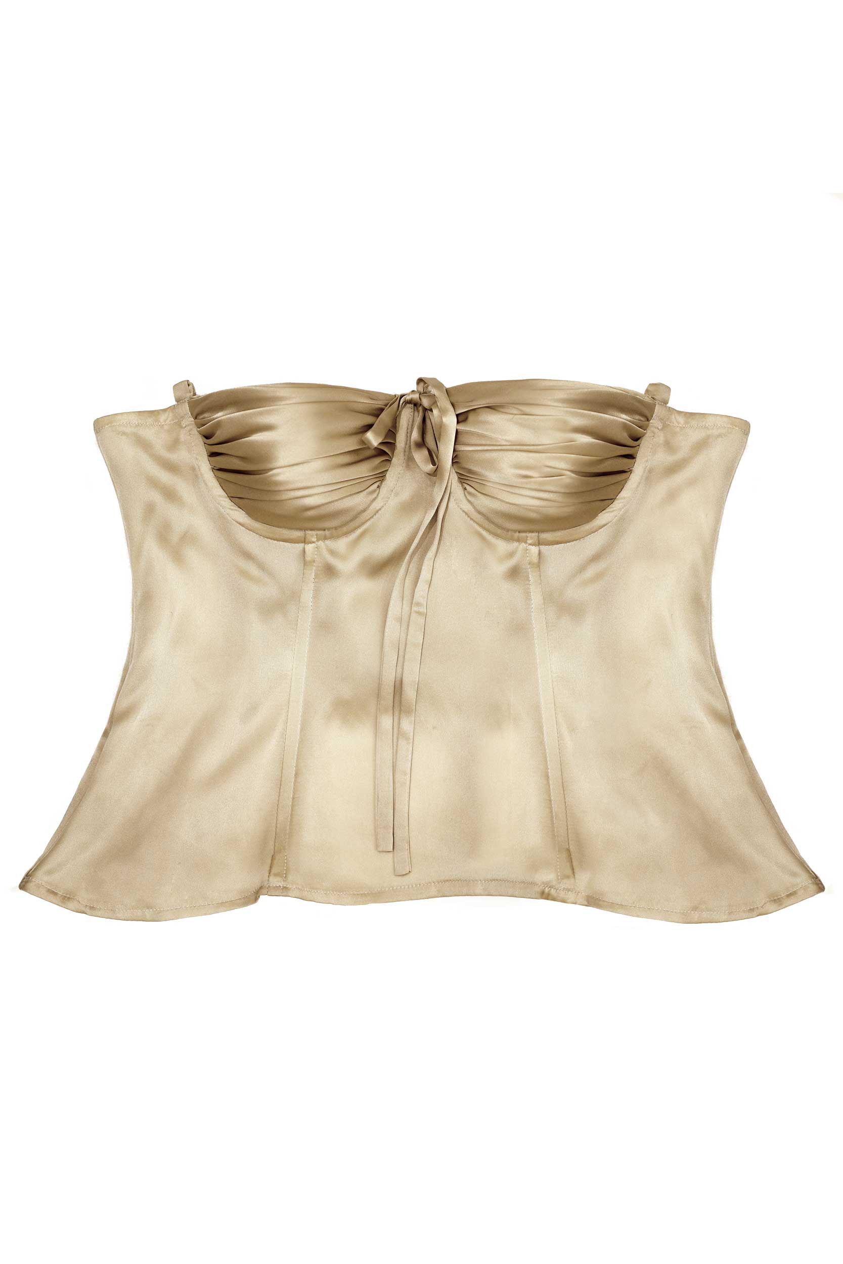 Amira Bustier Chinchilla Gold Silk - Image 11