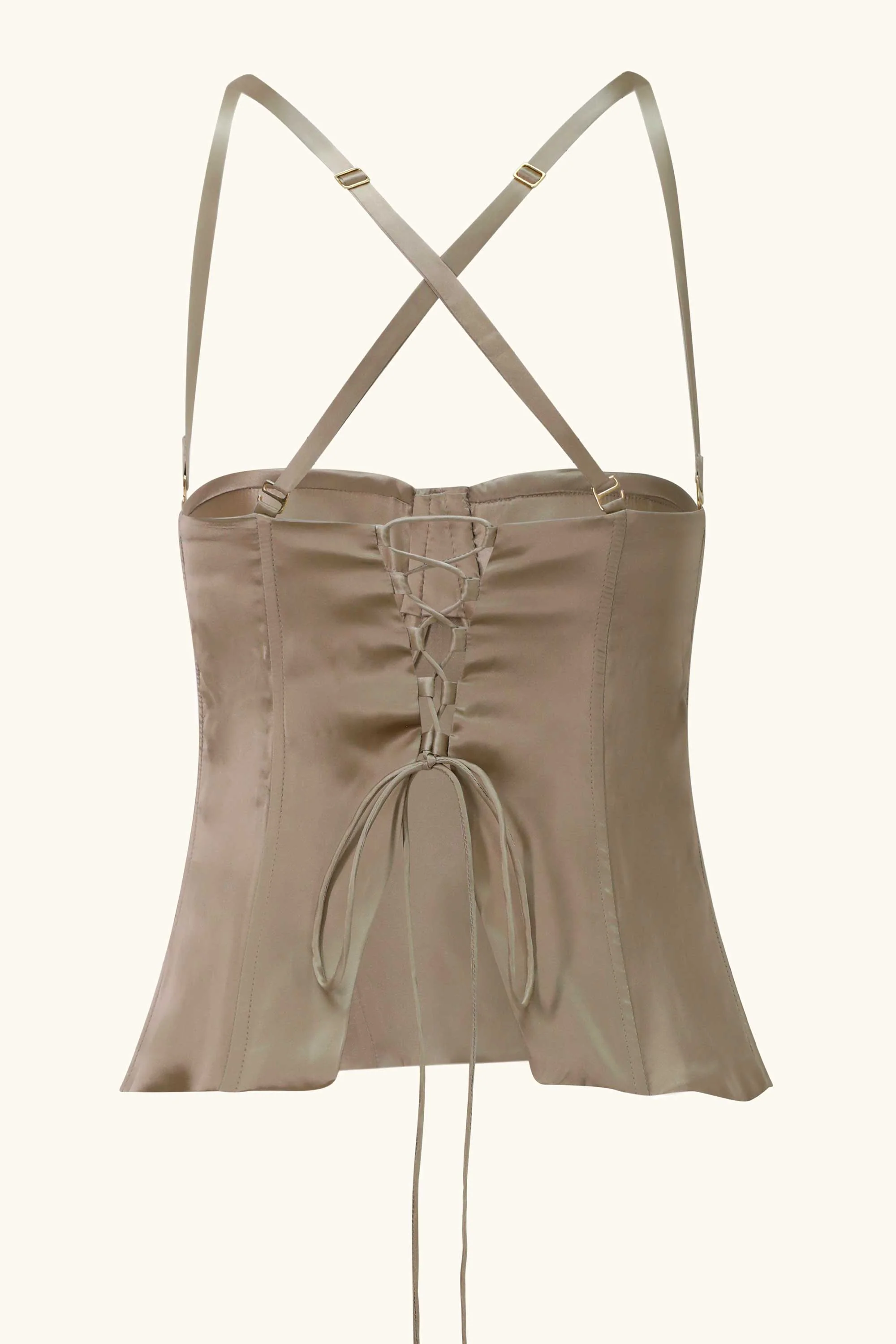 Amira Bustier Chinchilla Gold Silk - Image 12