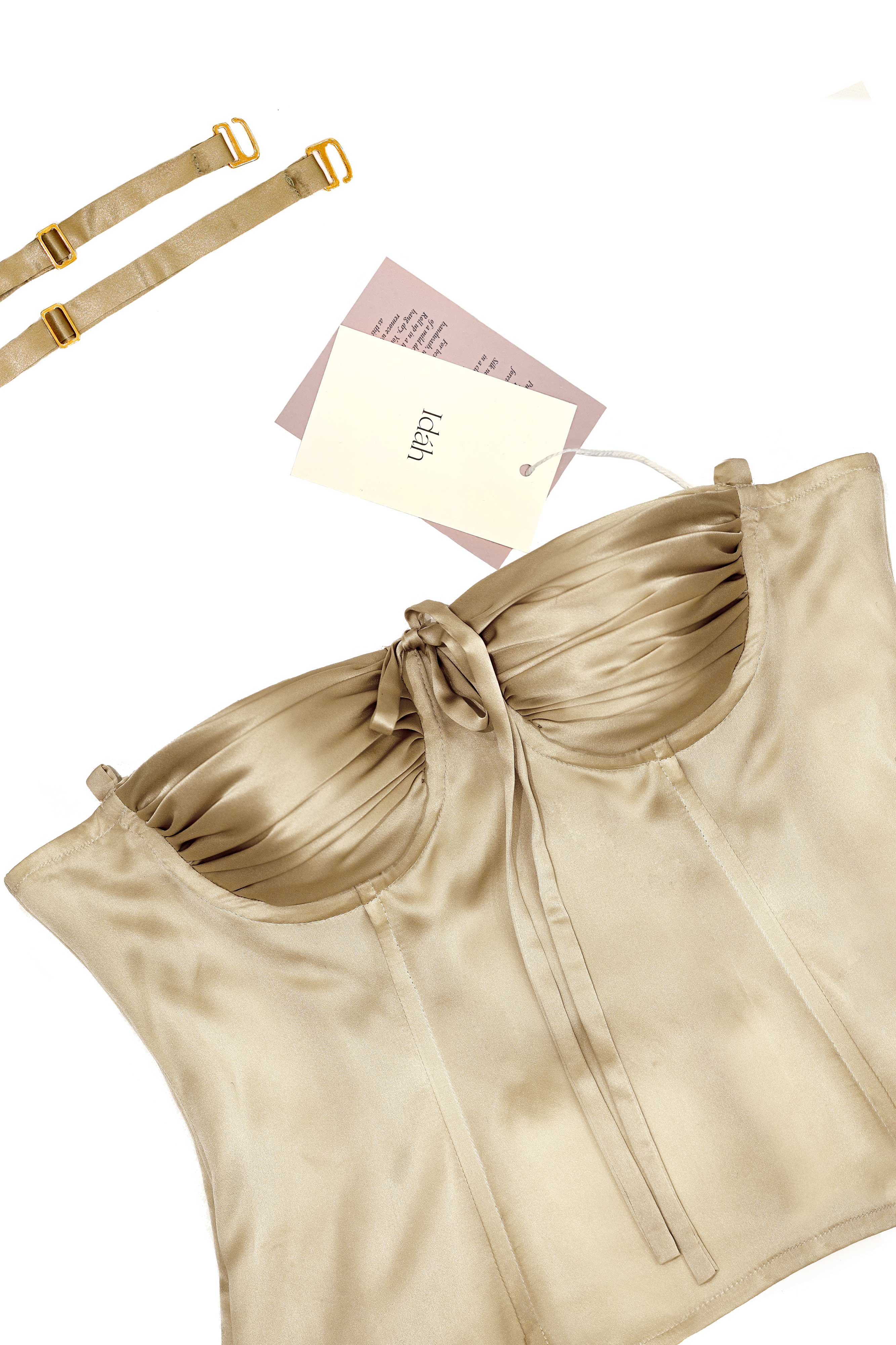 Amira Bustier Chinchilla Gold Silk - Image 6