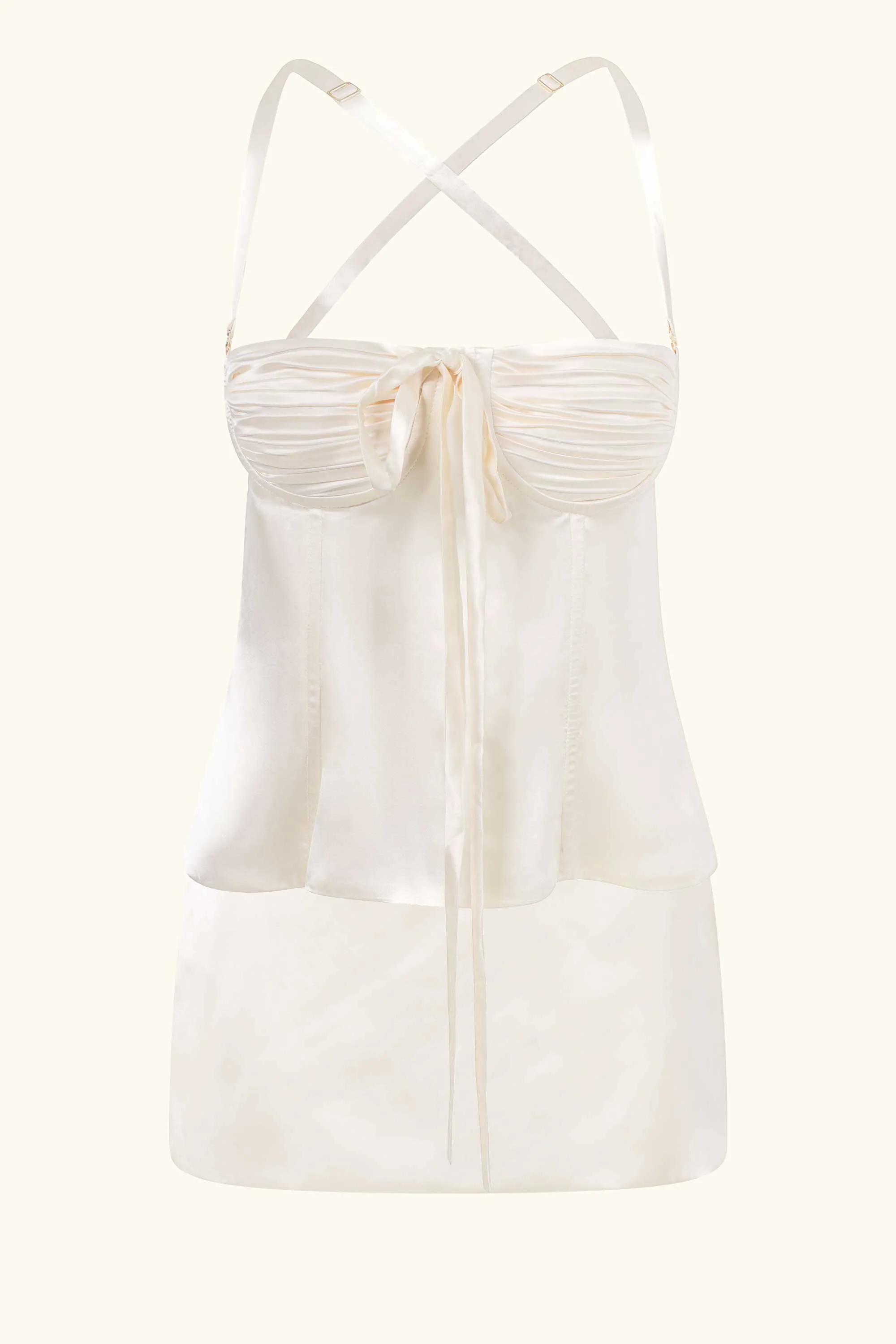 Amira & Dawn Silk Mini Set Ivory White