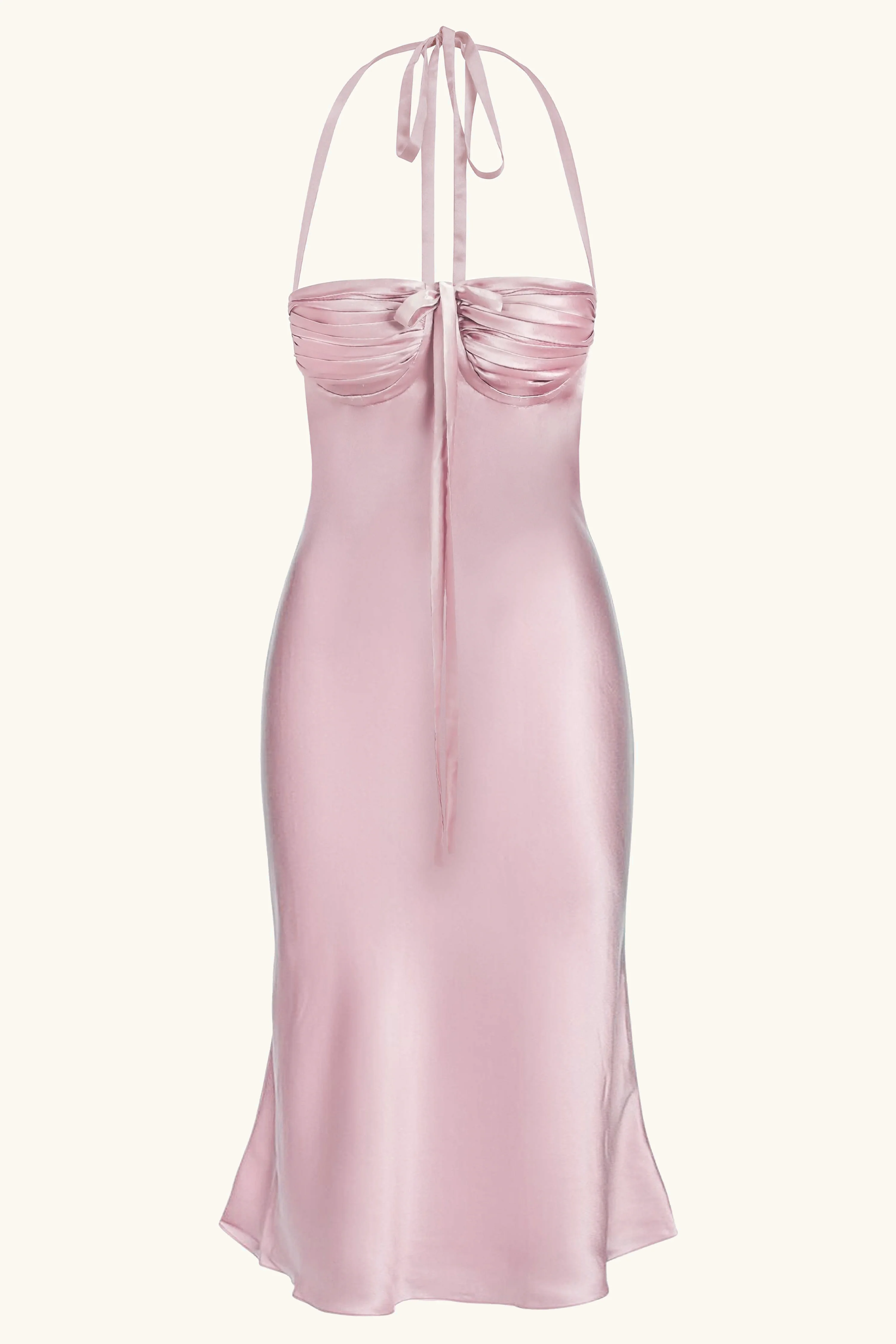 Angelina Midi Dress Dusk Pink Silk