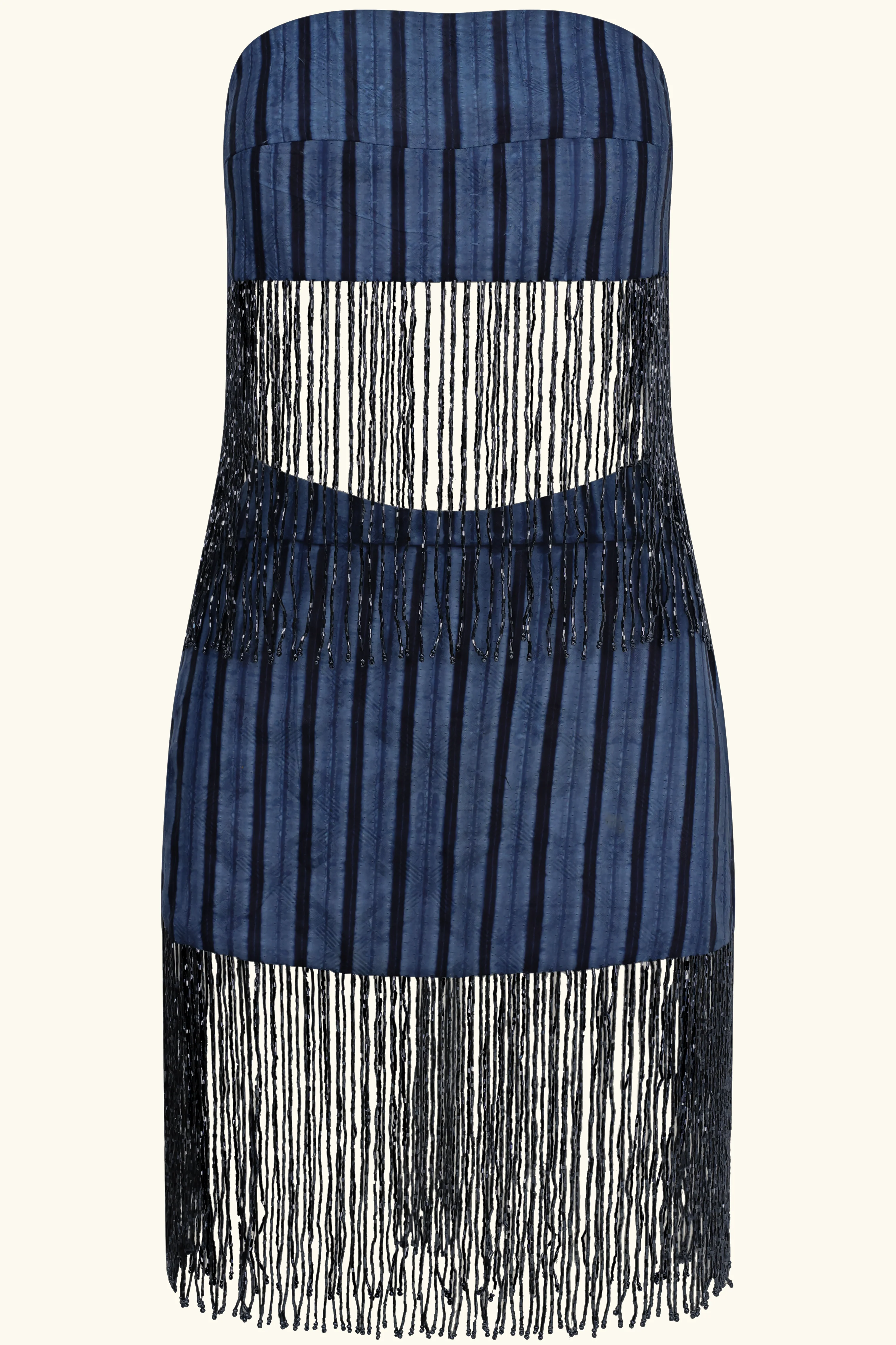 Athena + Dawn Set ~ Indigo Beaded Adire