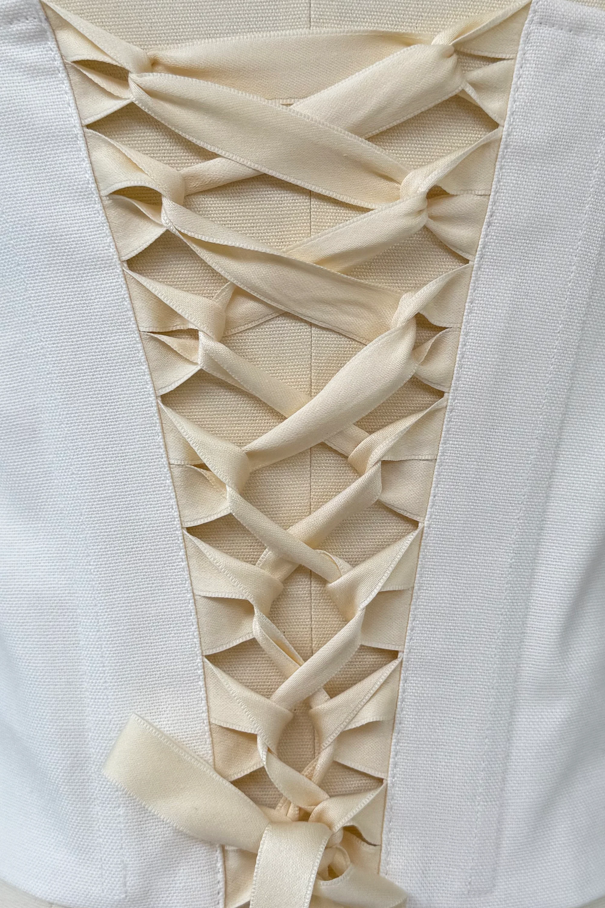 Aurora Corset  ~ White Cotton - Image 2