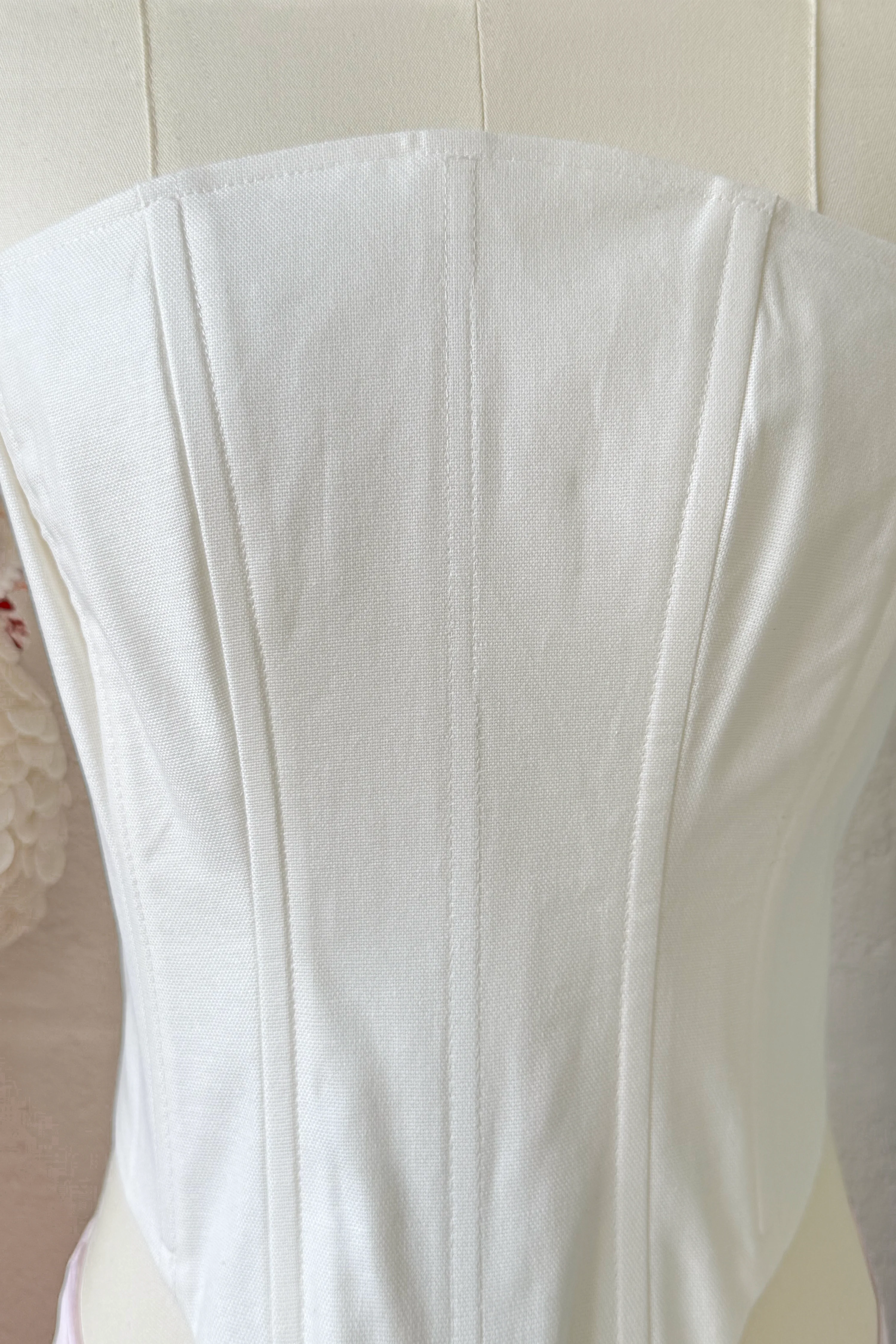 Aurora Corset  ~ White Cotton - Image 3
