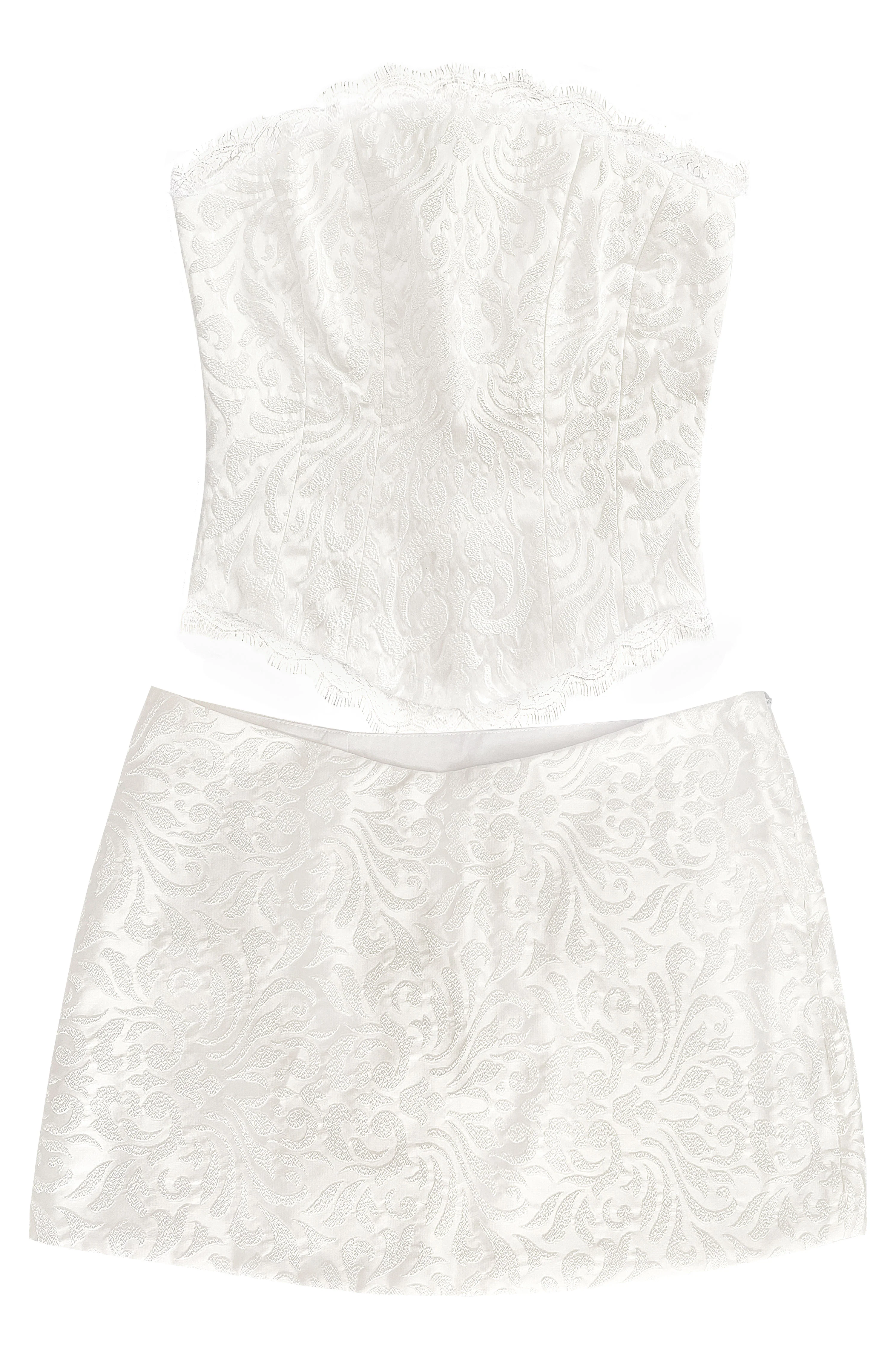 Aurora Set  ~ White Crepe Damask - Image 9
