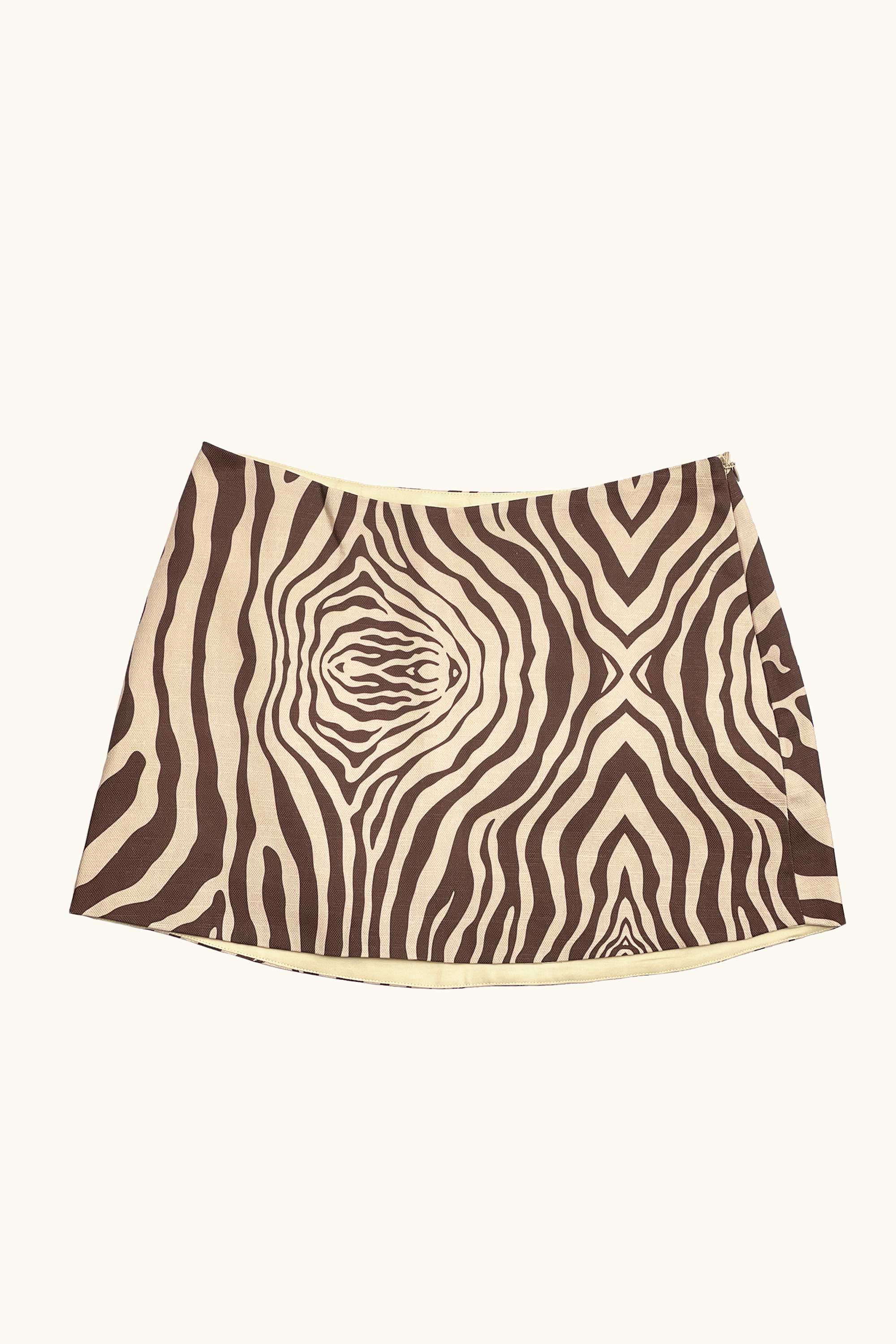 Dawn Mini Skirt ~ Chocolate Zebra - Image 4
