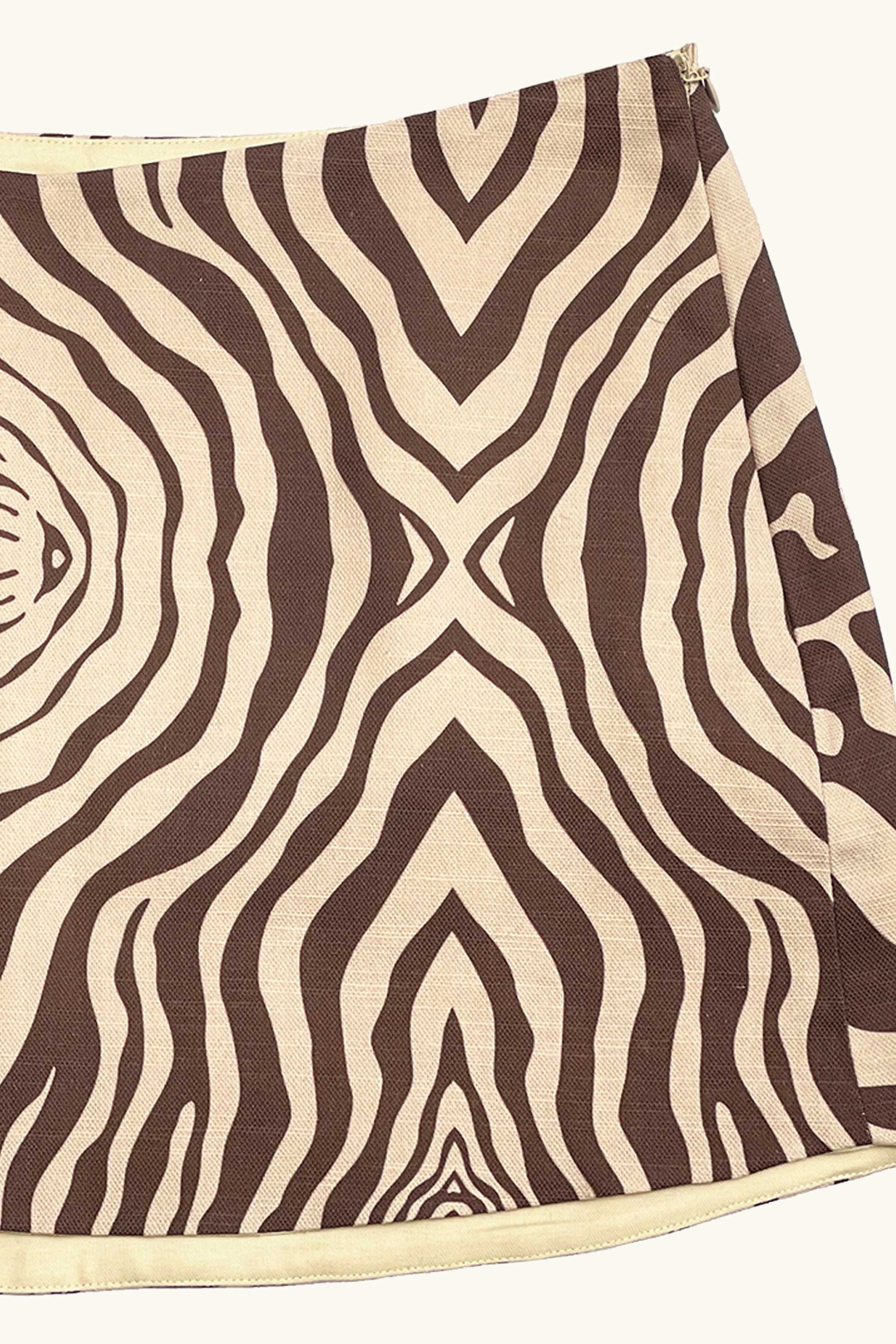 Dawn Mini Skirt ~ Chocolate Zebra - Image 8