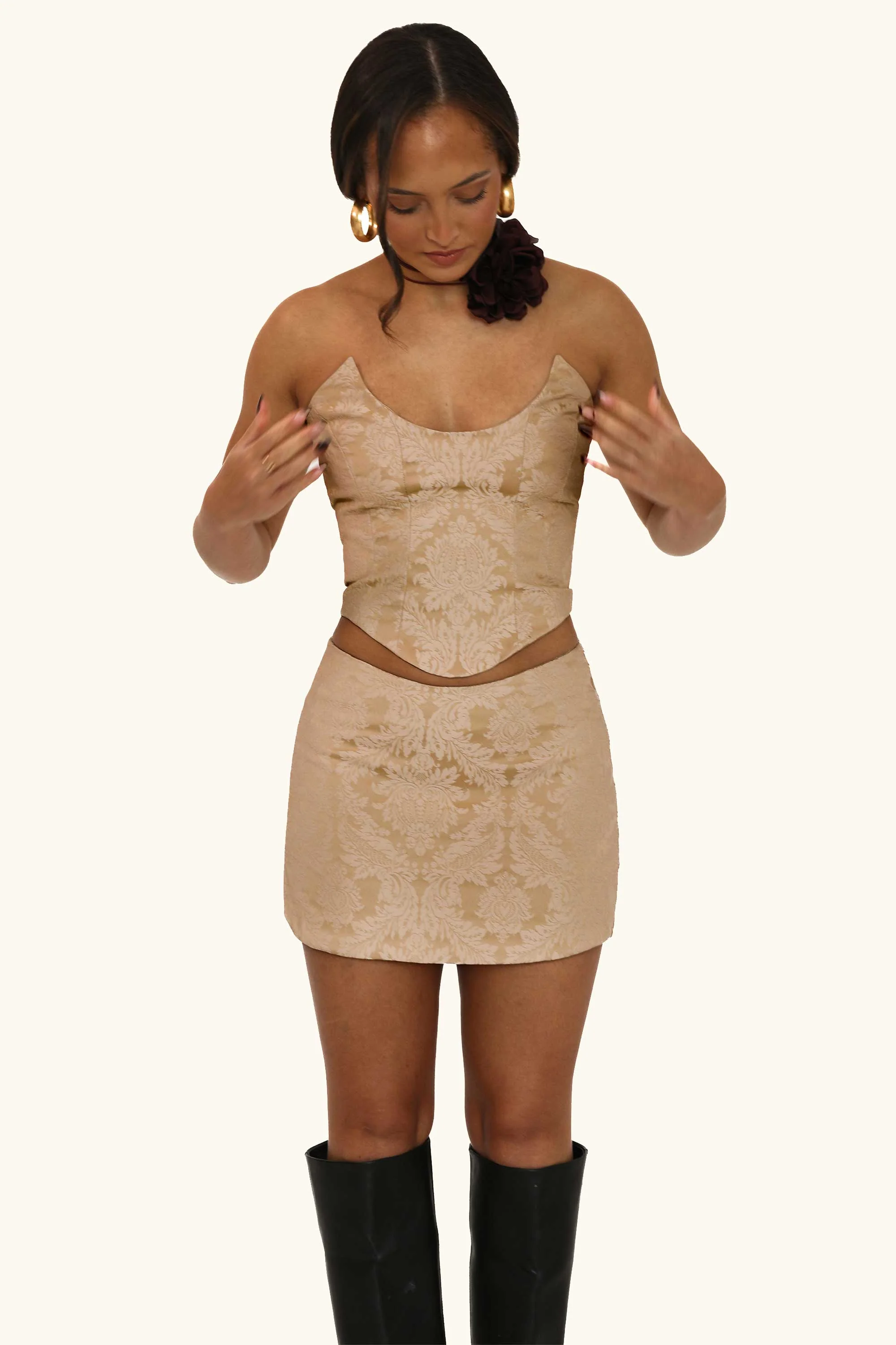 Dawn Mini Skirt ~ Honey Brocade - Image 12