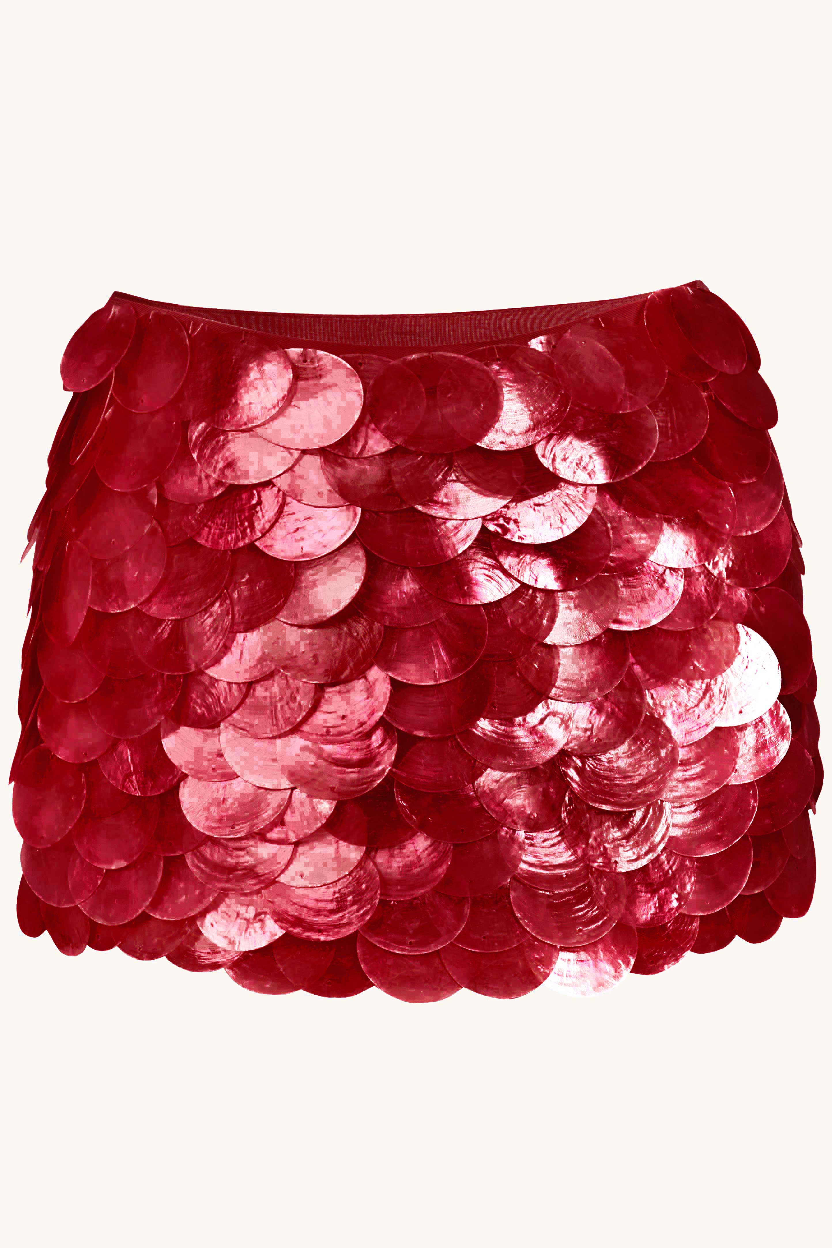 Dawn Mini Skirt ~ Ruby Mother of Pearl