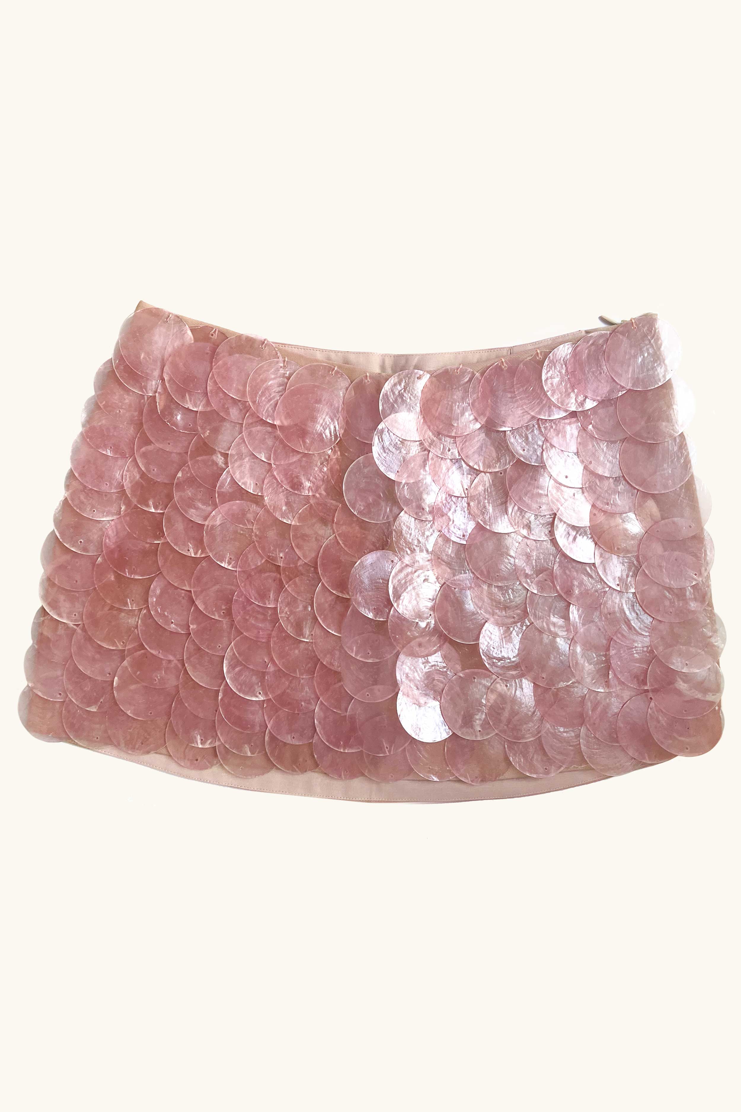 Dawn Mini Skirt ~ Mother of Pearl in Rose Quartz - Image 4