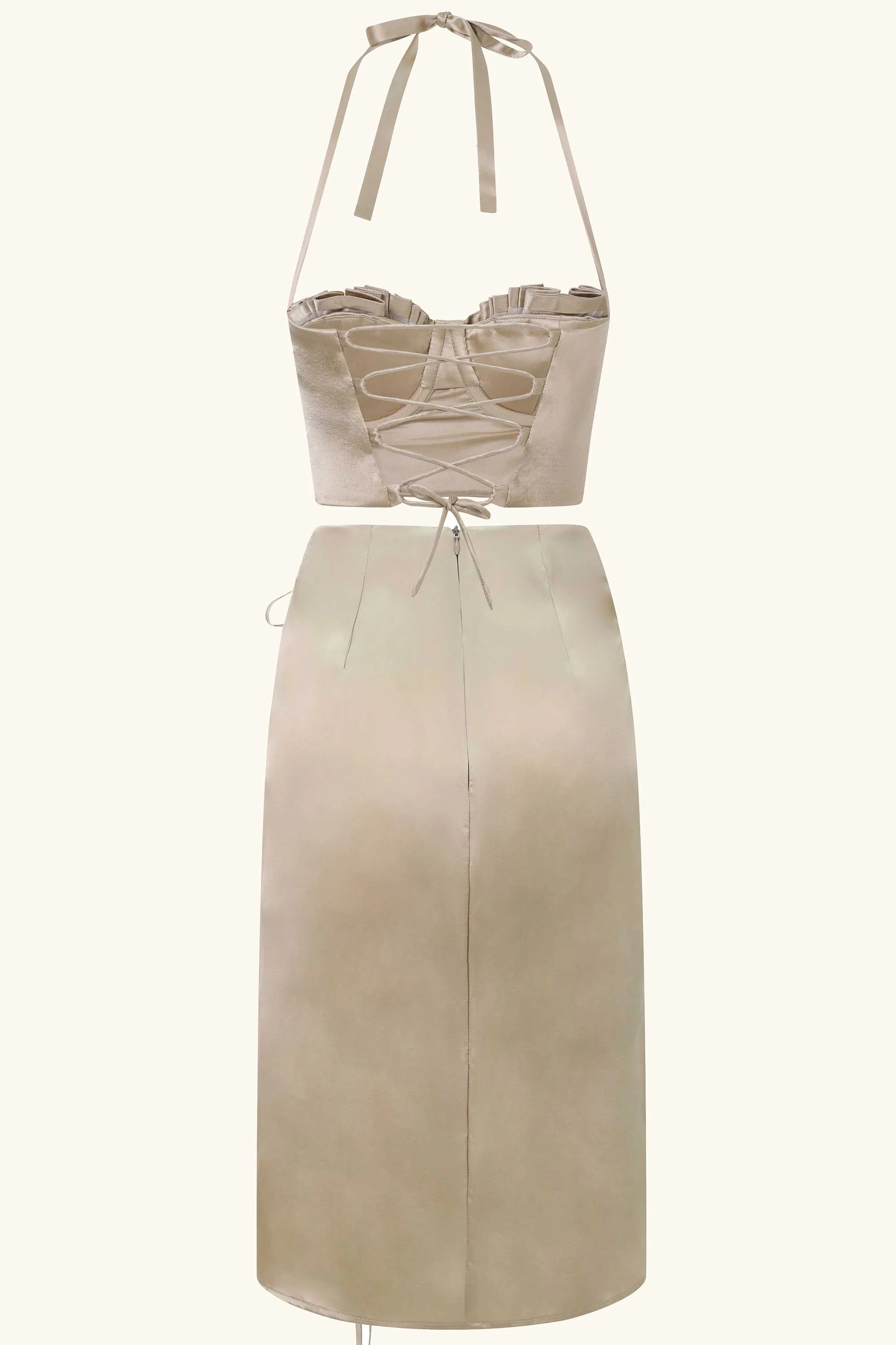 Dido & Amadi Midi Set Chinchilla Gold Silk - Image 4
