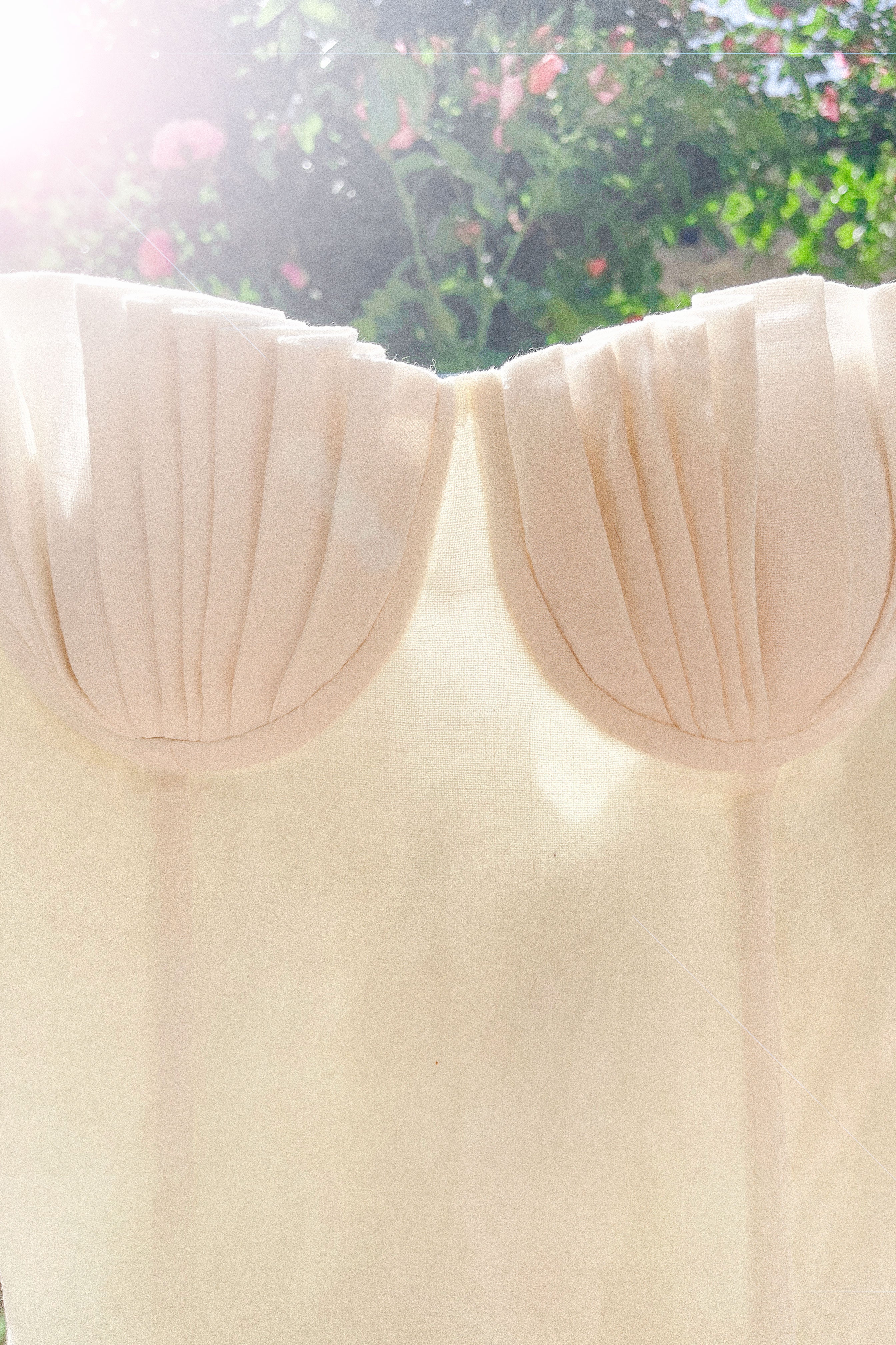 Seashell Corset Ivory White Linen - Image 11