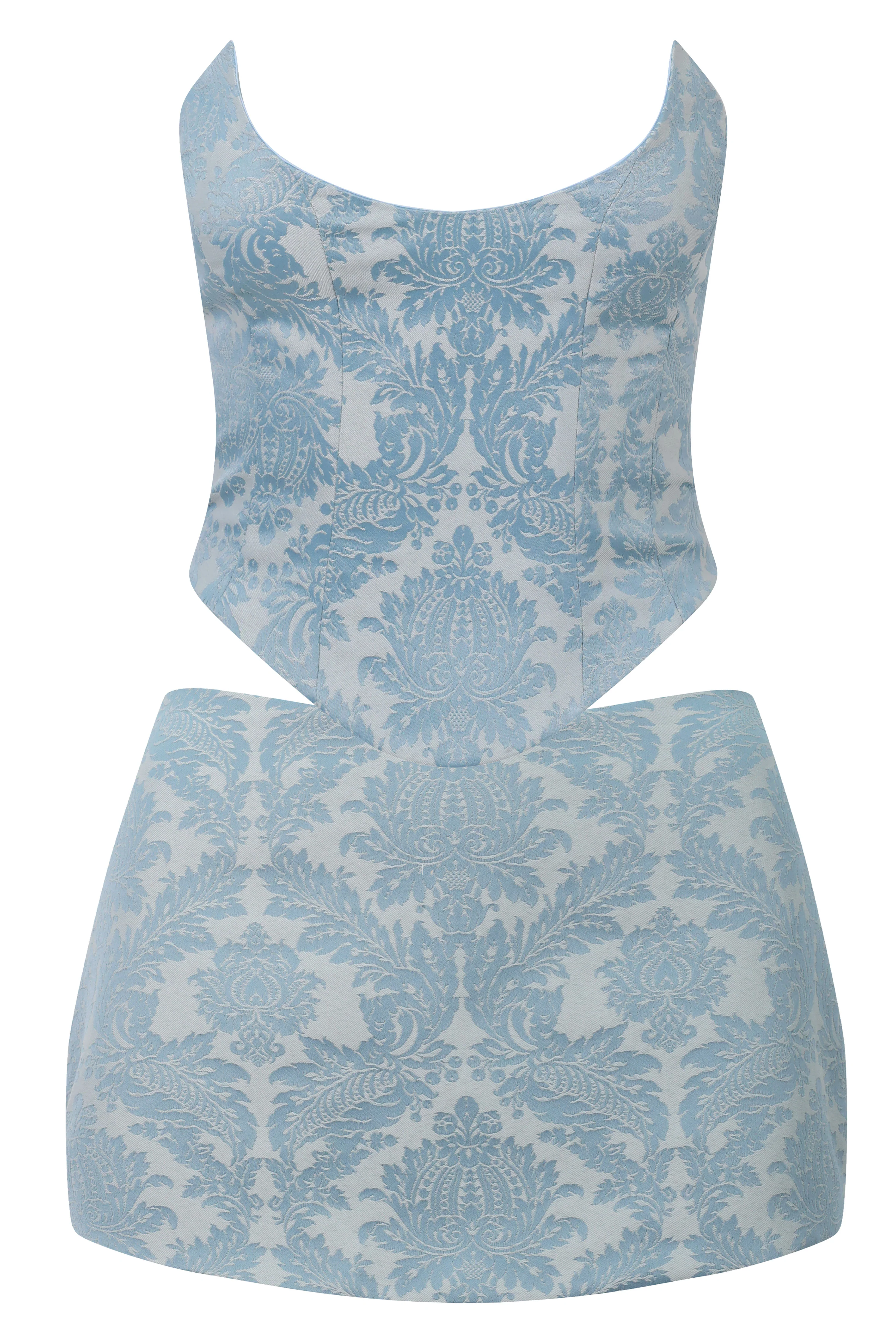 Niara Set  ~ Blue Brocade - Image 5