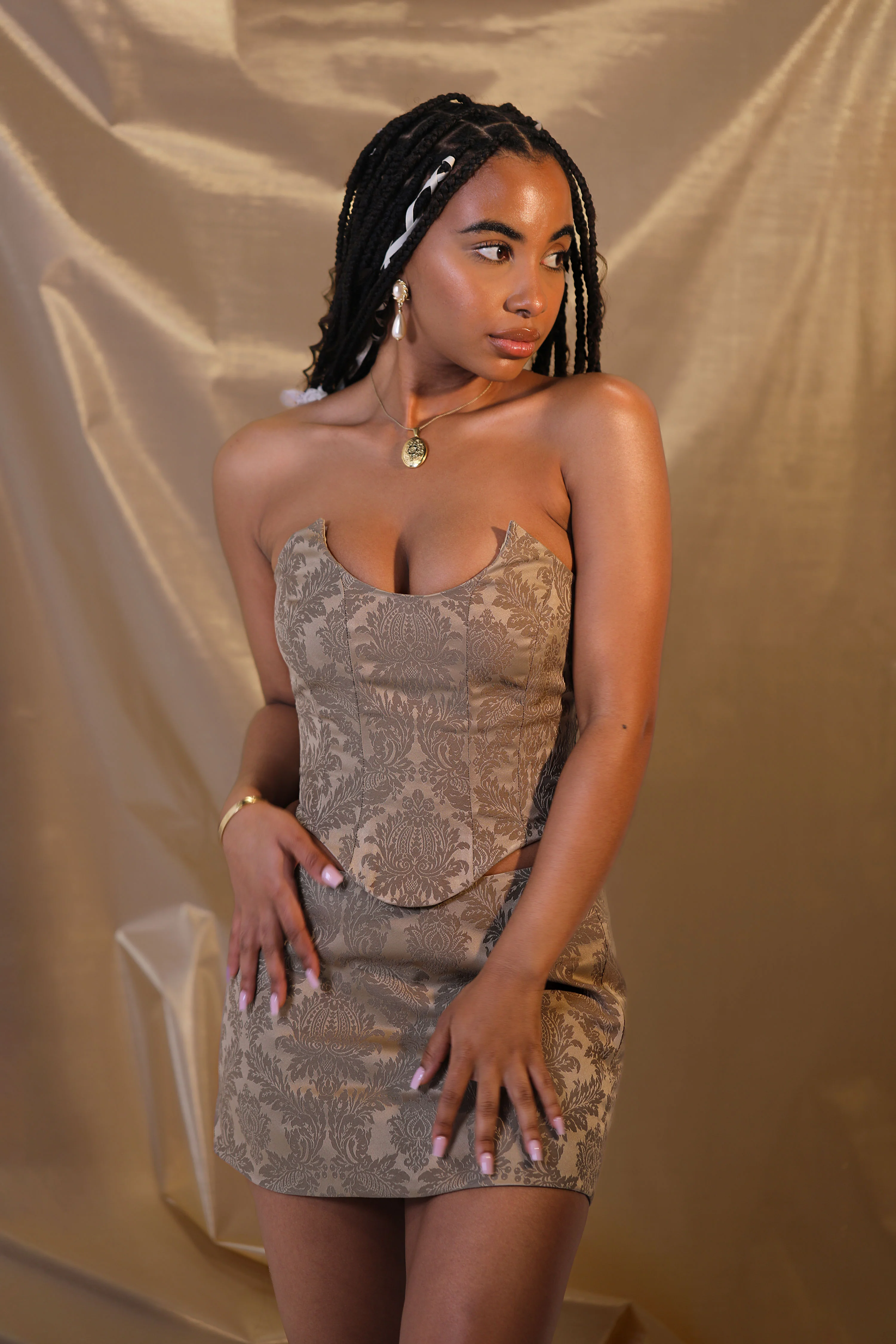 Niara Set  ~ Chocolate Brocade - Image 3