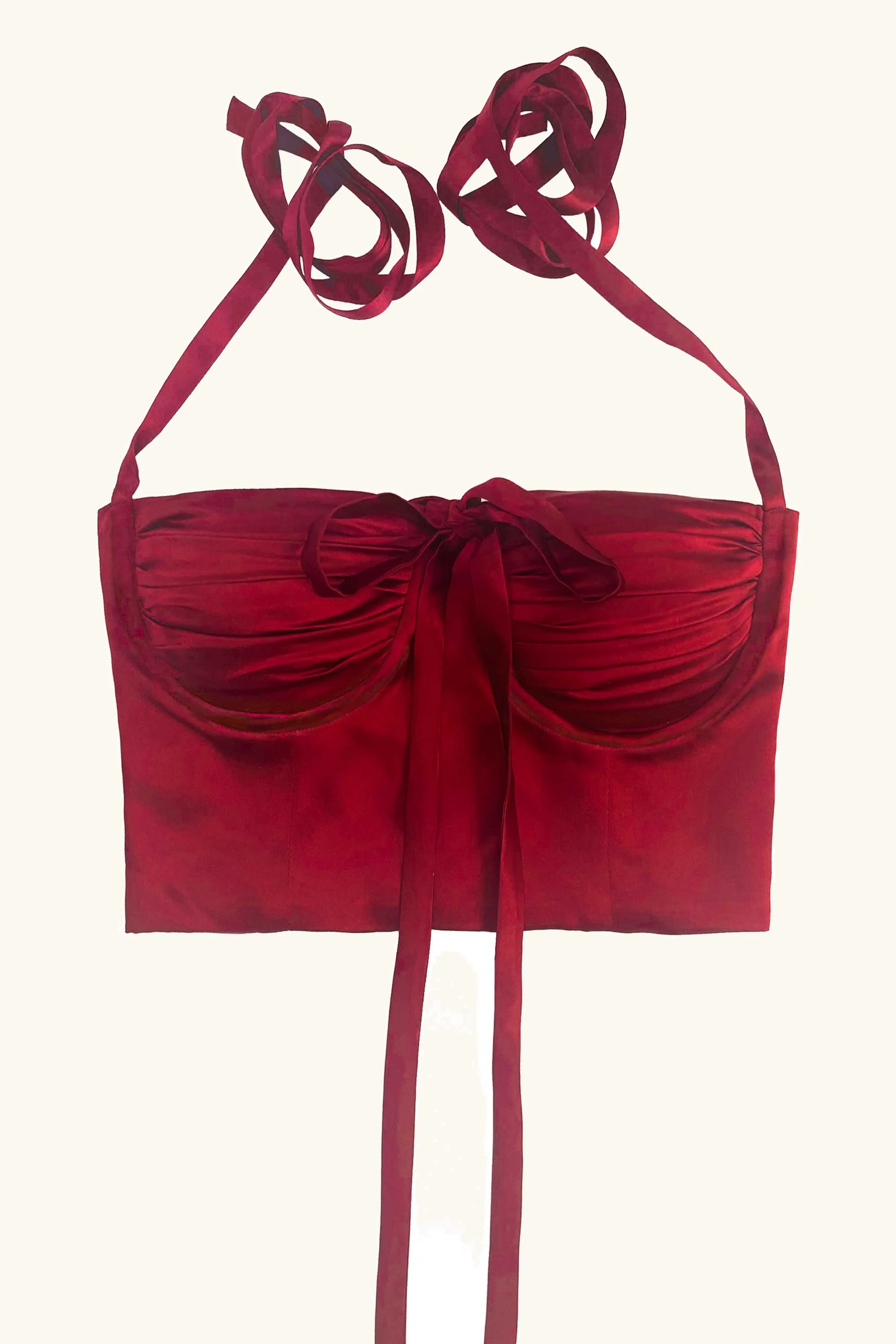 Odette & Dawn Silk Mini Cherry Red - Image 7