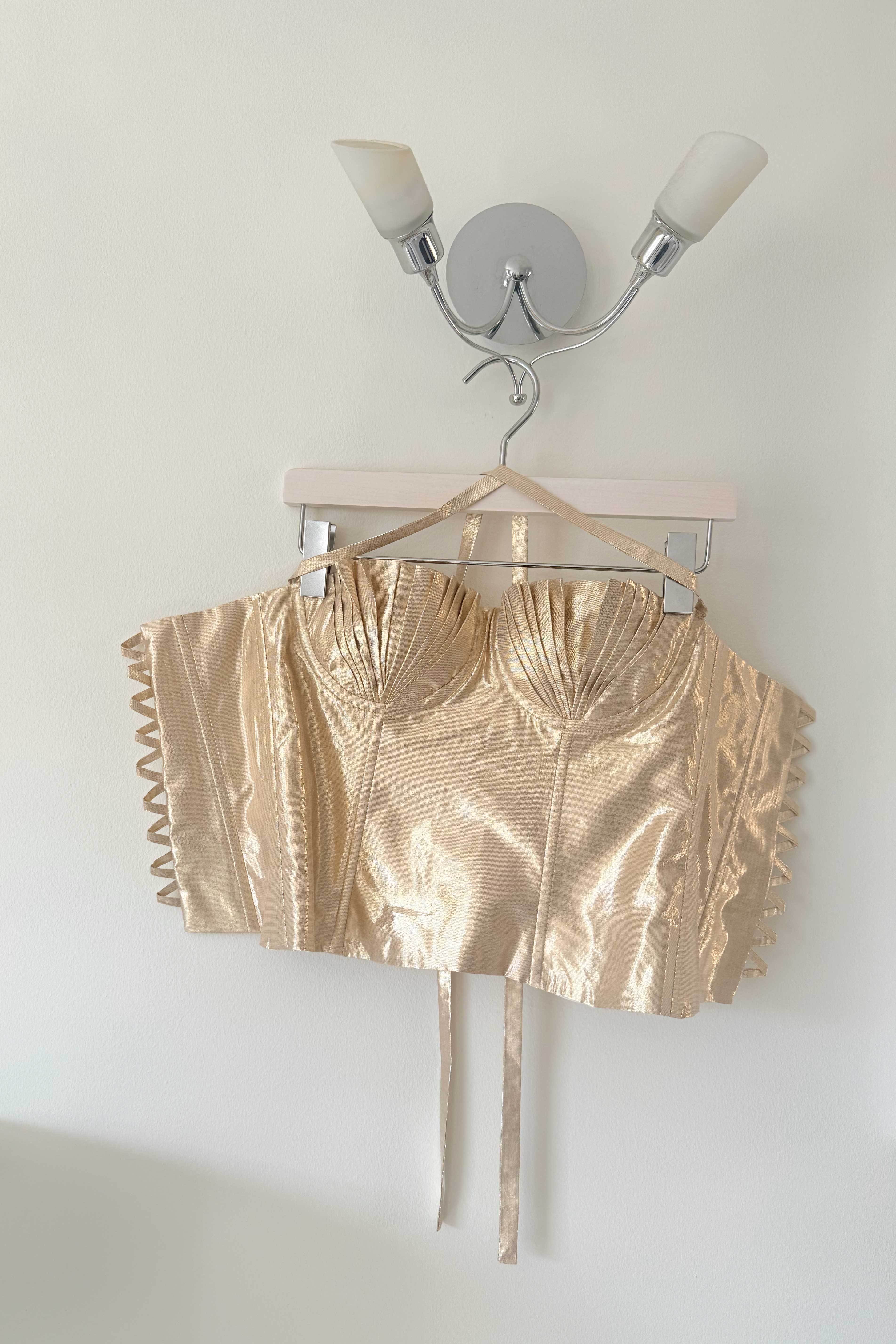 Seashell Corset Gold Lamé - Image 2