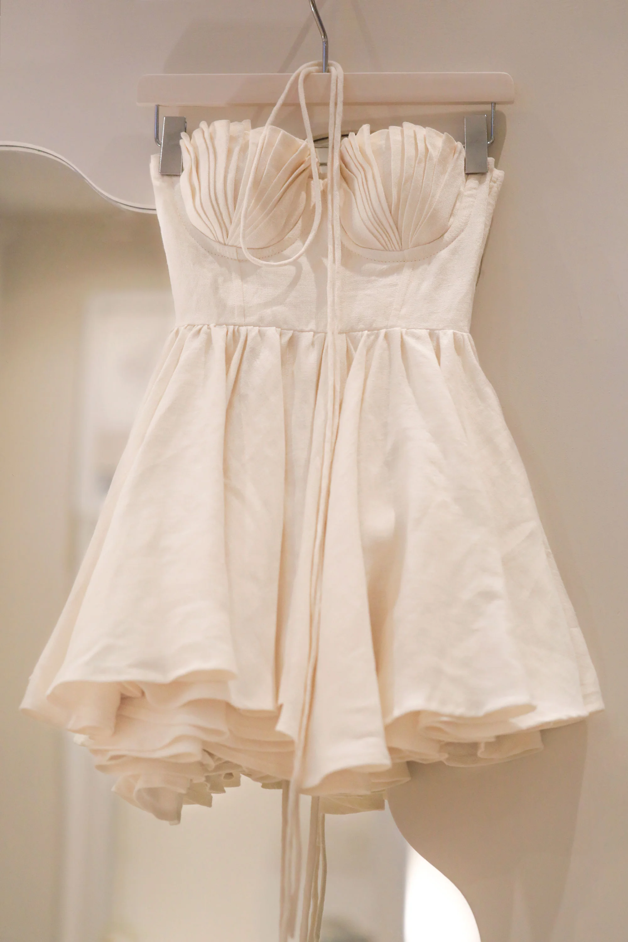 Seashell Flare Dress Ivory White - Image 6