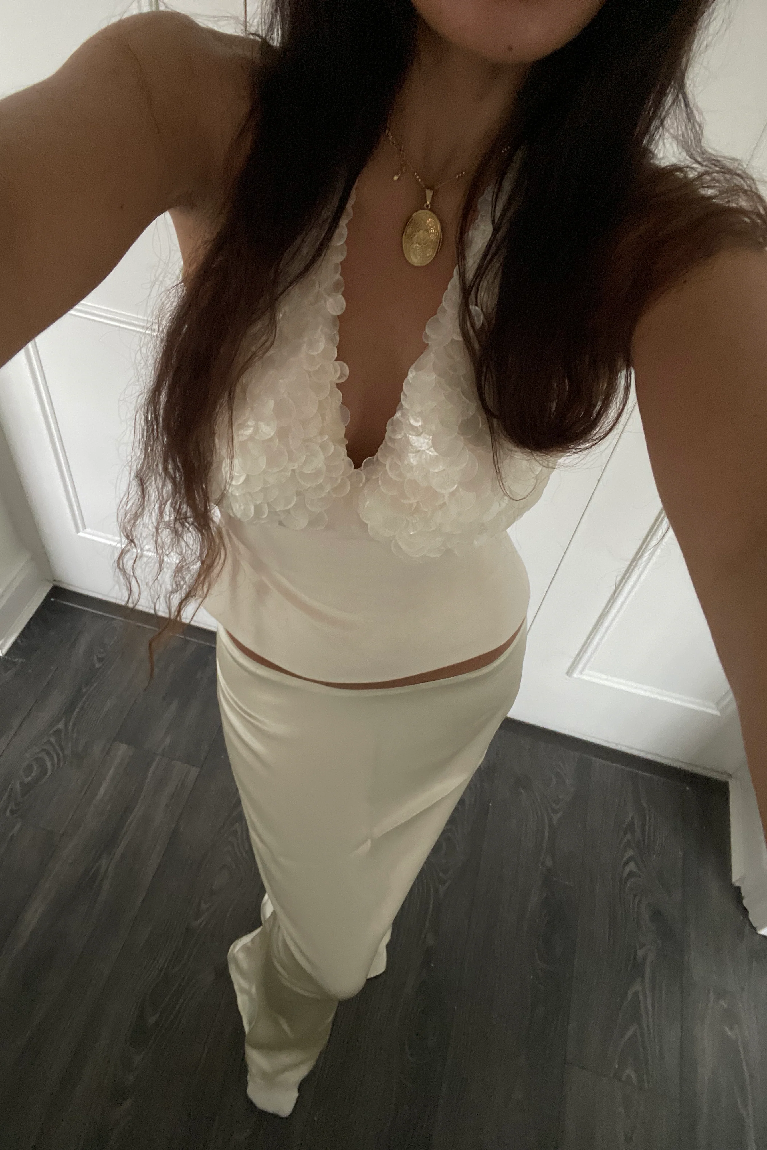 Siren Top ~ Beaded Mother of Pearl - Image 3