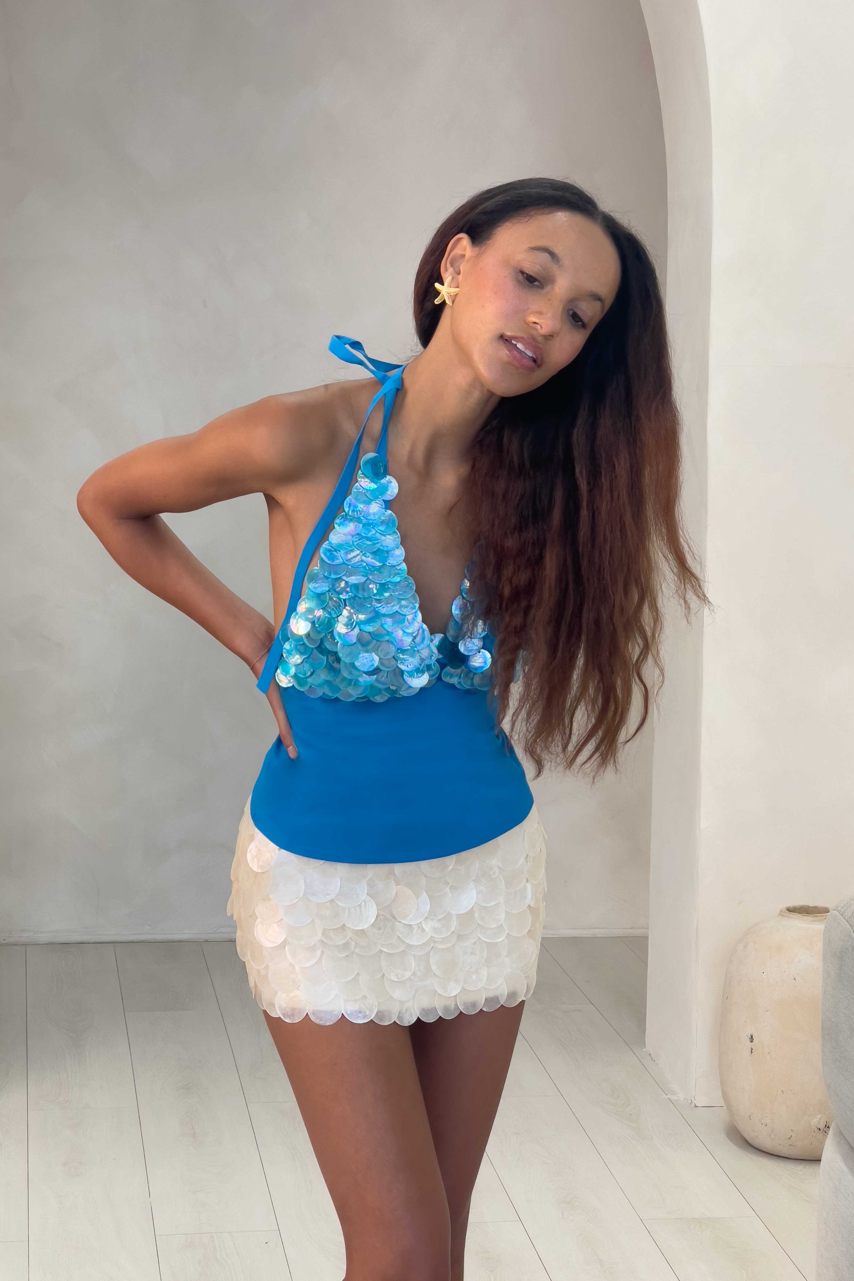 Siren Top ~ Turquoise Mother of Pearl - Image 4
