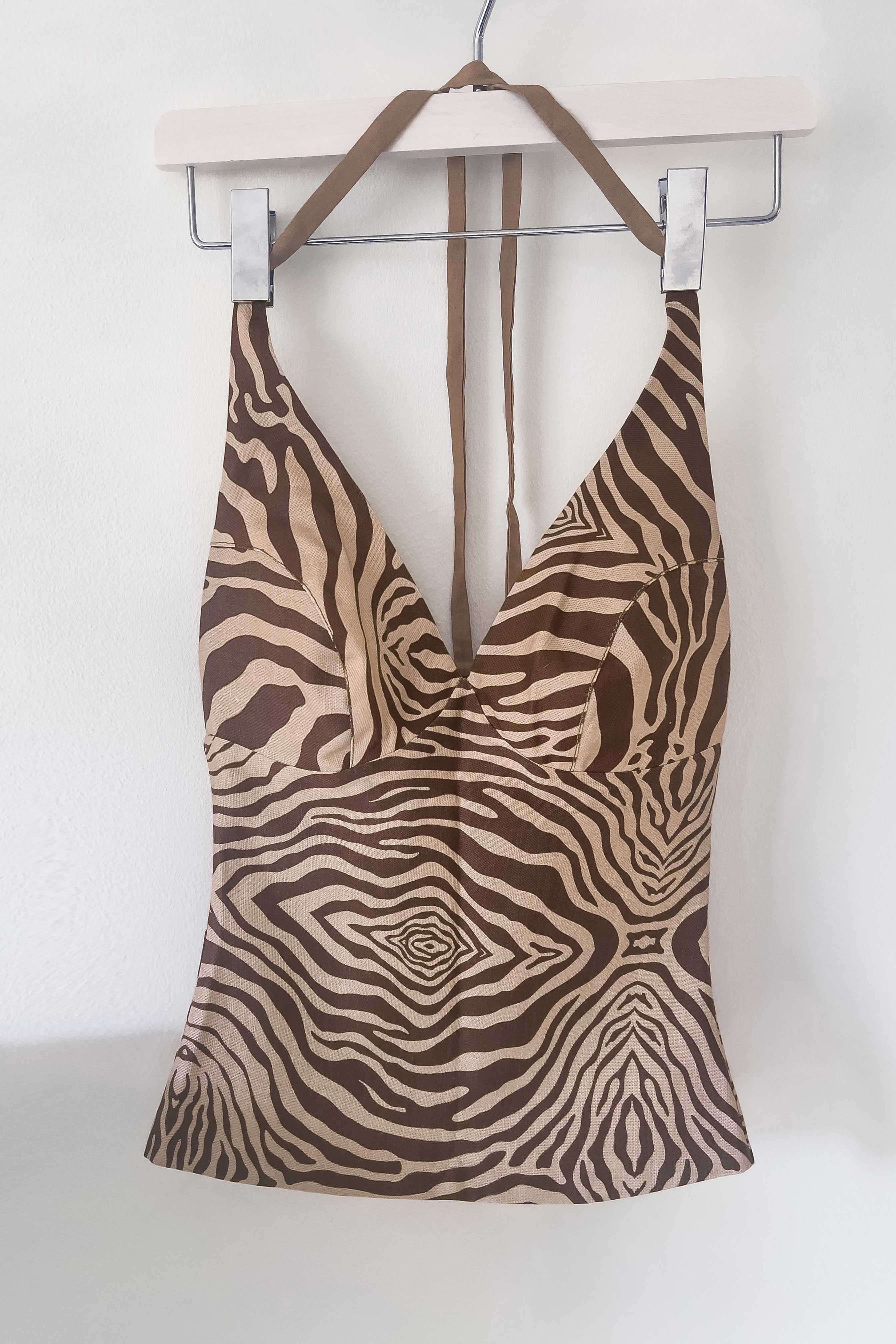 The Halter Top in Chocolate Zebra - Image 3