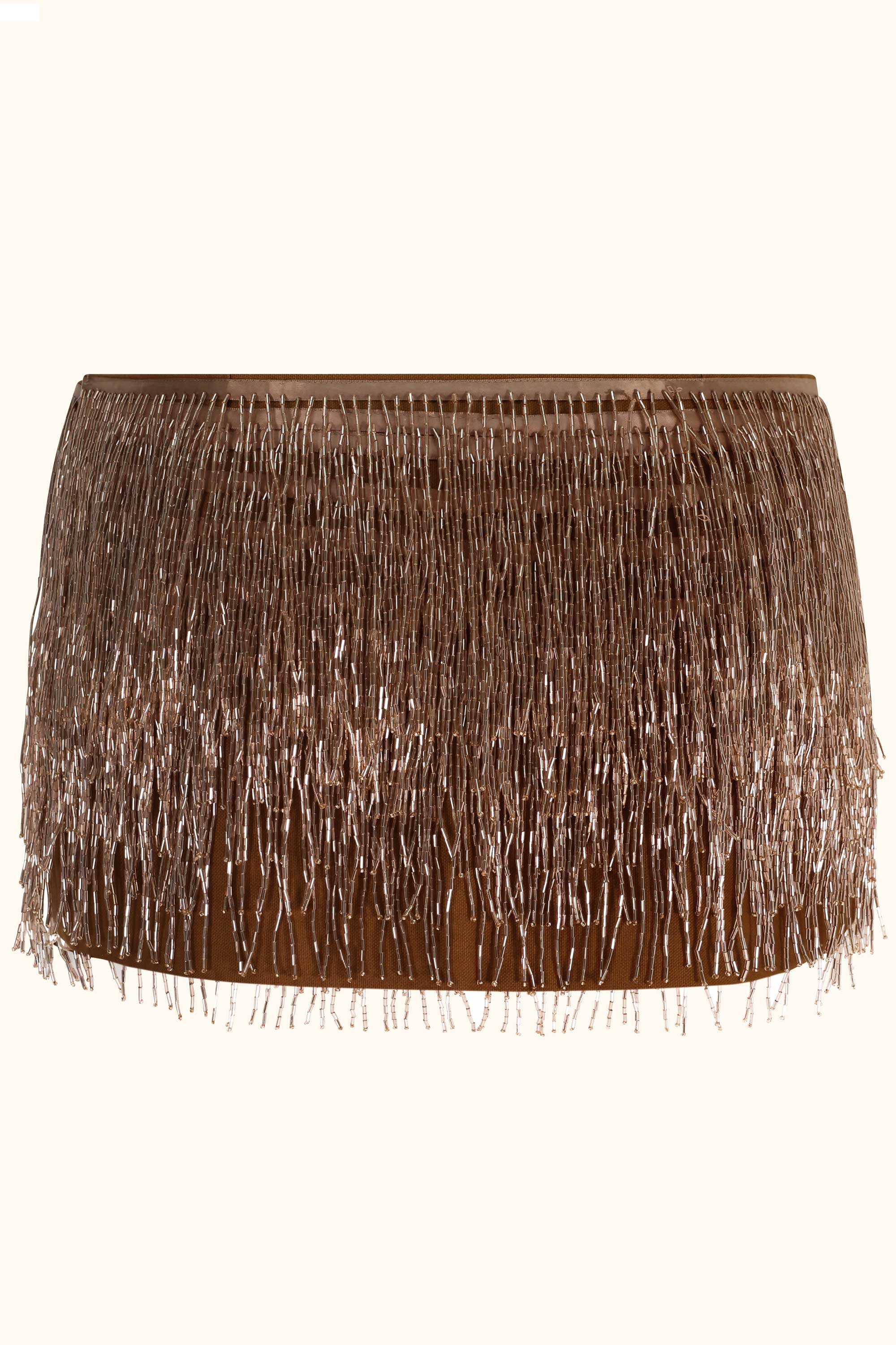 Zeïa Low Rise Mini Skirt ~ Cocoa Shimmer - Image 3