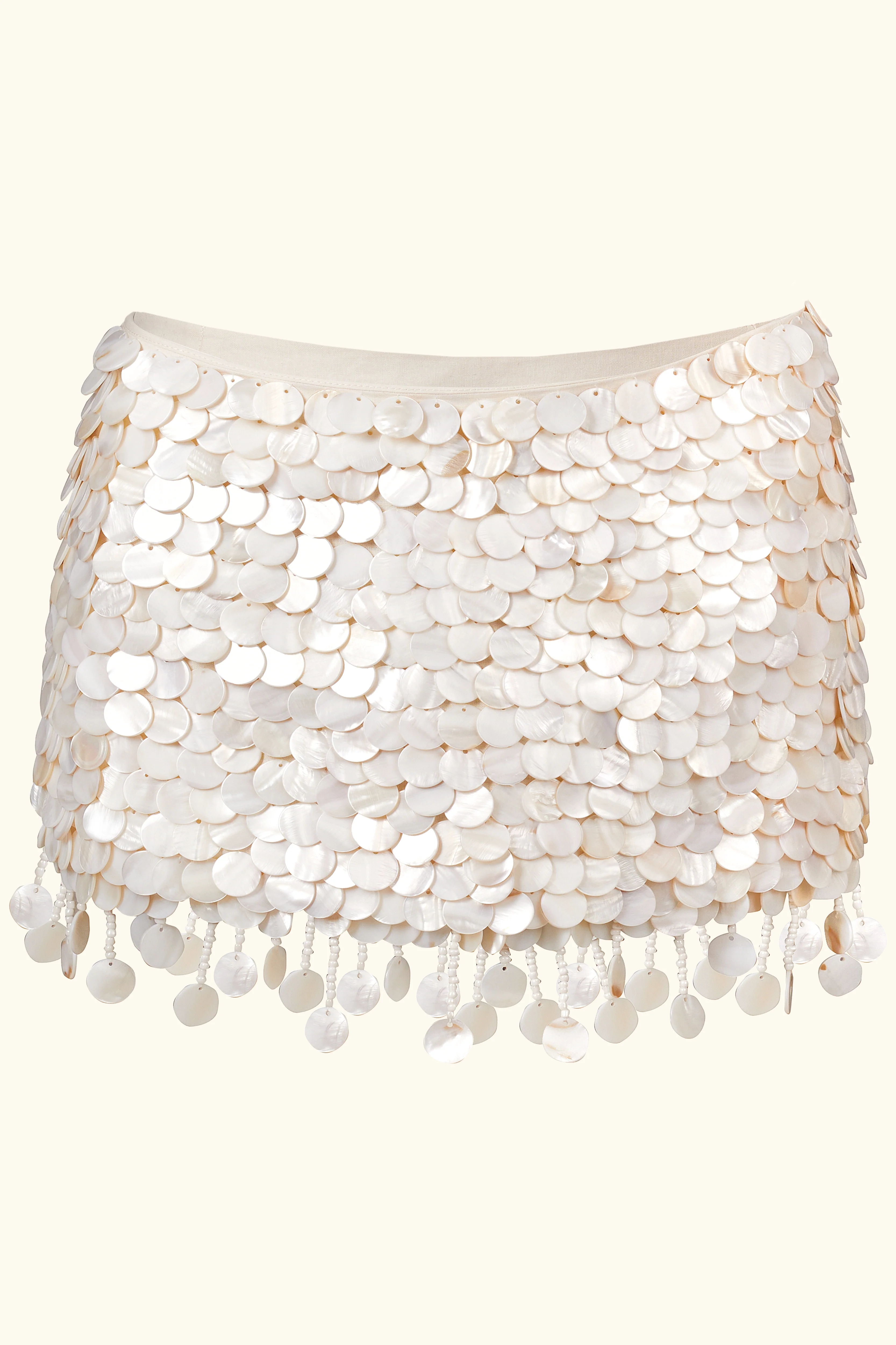 Zeïa Low Rise Mini Skirt ~ Mother of Pearl