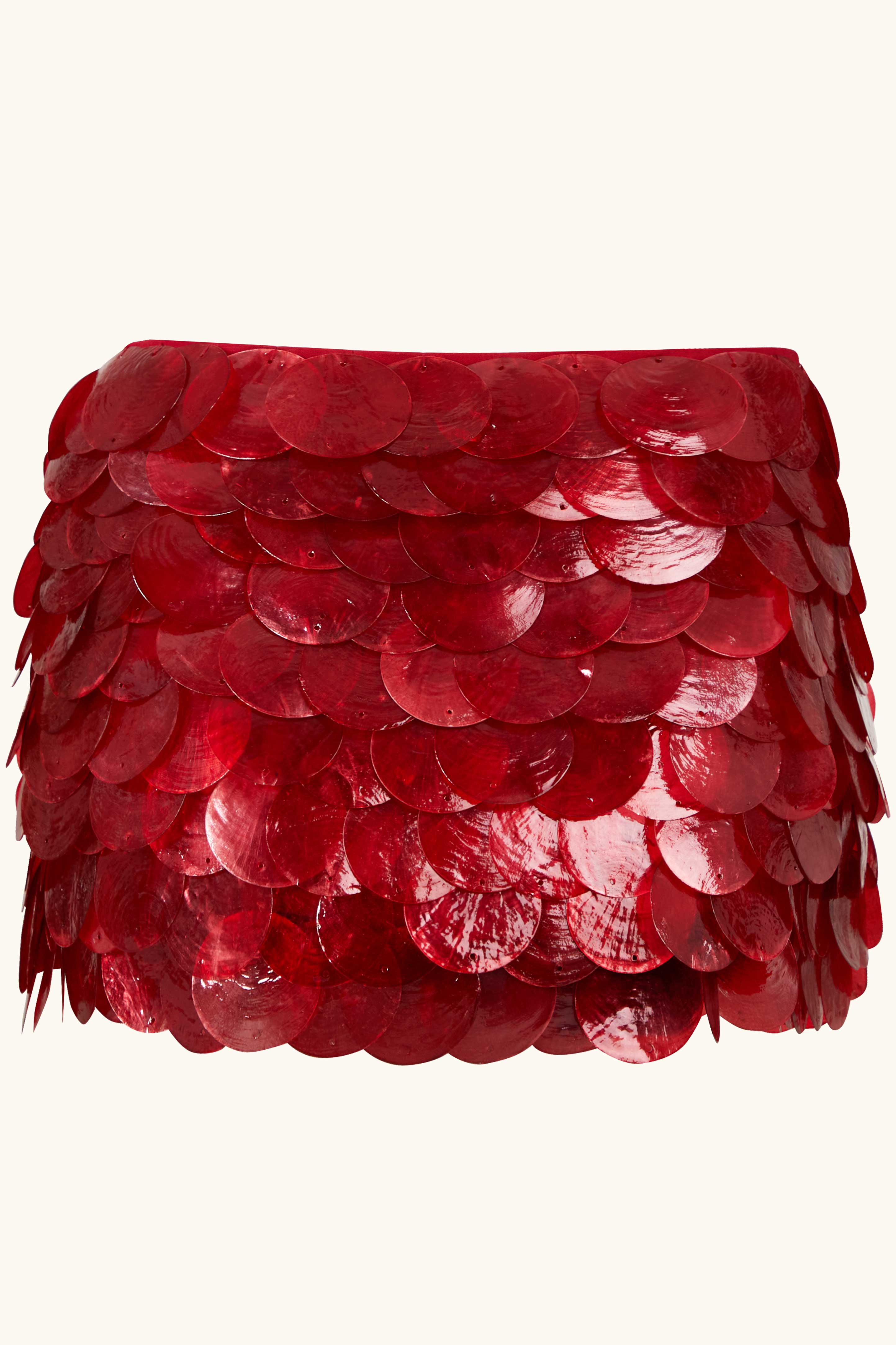 Zeïa Low Rise Mini Skirt ~ Ruby Mother of Pearl - Image 2