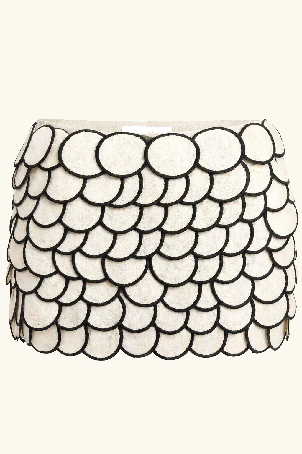 Zeia Mini Skirt ~ white and black